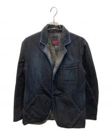 MARITHE+FRANCOIS GIRBAUD（マリテフランソワジルボー）の古着「インディゴテーラードジャケット」｜ネイビー