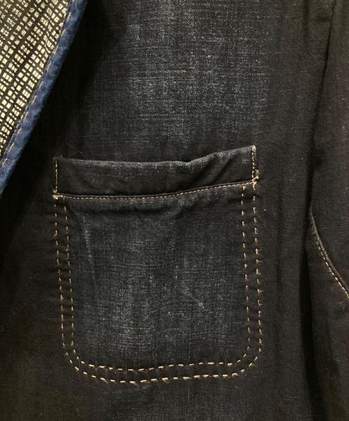 MARITHE+FRANCOIS GIRBAUD（マリテフランソワジルボー）MARITHE+FRANCOIS GIRBAUD (マリテフランソワジルボー) インディゴテーラードジャケット ネイビー サイズ:Lの古着・服飾アイテム