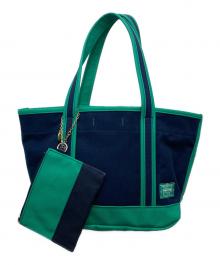 PORTER GIRL（ポーターガール）の古着「ハンドバッグ」｜ネイビー×グリーン