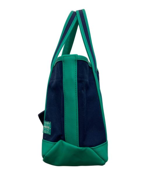 PORTER GIRL（ポーターガール）PORTER GIRL (ポーターガール) ハンドバッグ ネイビー×グリーンの古着・服飾アイテム