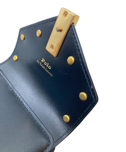 POLO RALPH LAUREN（ポロ・ラルフローレン）POLO RALPH LAUREN (ポロ・ラルフローレン) Polo ID ﾚｻﾞｰｺﾝﾊﾟｸﾄｳｫﾚｯﾄ/財布 ブラックの古着・服飾アイテム