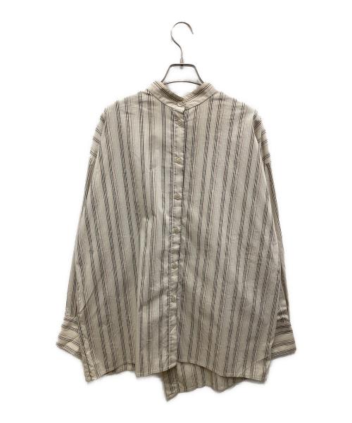 CLANE（クラネ）CLANE (クラネ) W FACE SLANT SLIT TOPS/ダブルフェイス・スラント・スリット・トップス ベージュ サイズ:2の古着・服飾アイテム