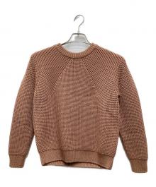 BATONER（バトナ―）の古着「SIGNATURE CREW NECK/シグネチャークルーネックニット」｜ブラウン