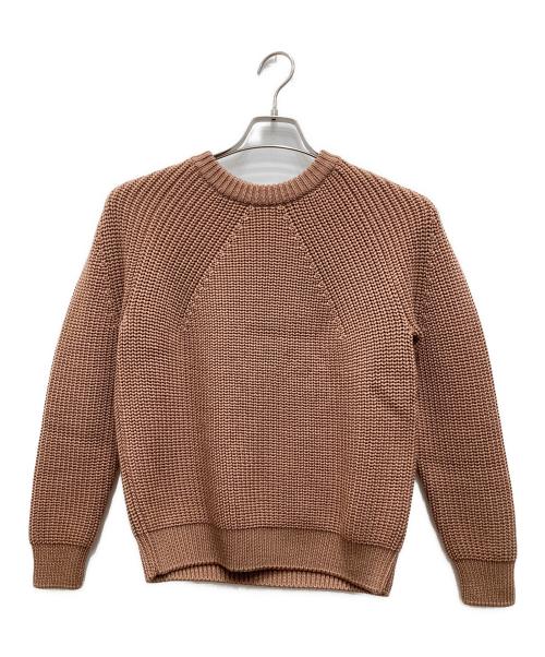 BATONER（バトナ―）BATONER (バトナ―) SIGNATURE CREW NECK/シグネチャークルーネックニット ブラウン サイズ:1の古着・服飾アイテム