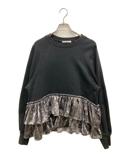 BEAUTY&YOUTH（ビューティーアンドユース）BEAUTY&YOUTH (ビューティーアンドユース) スウェットベロアティアードプルオーバー ブラック サイズ:表記無し(実寸ご確認ください）の古着・服飾アイテム