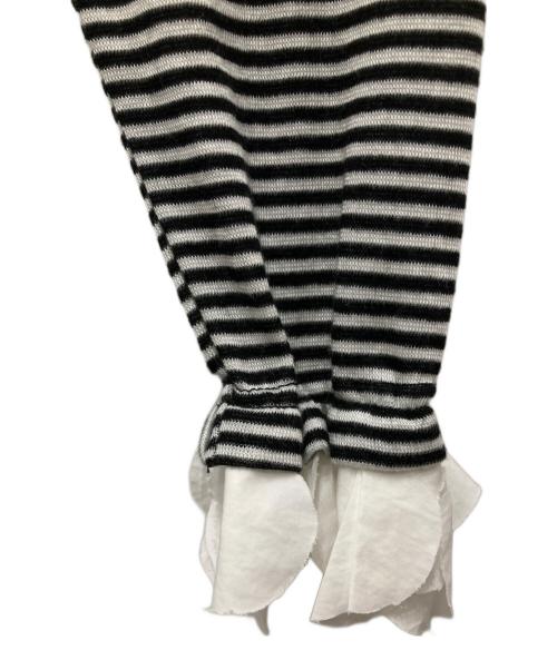 Gypsohila（ジプソフィア）Gypsohila (ジプソフィア) ハイネックカットソー ホワイト×ブラック サイズ:Fの古着・服飾アイテム