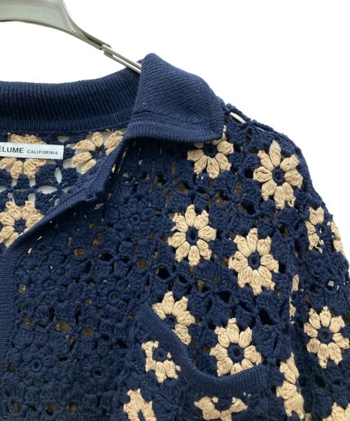 JOURNAL STANDARD relume（ジャーナルスタンダード レリューム）JOURNAL STANDARD relume (ジャーナルスタンダード レリューム) CALIFORNIA クロシェアミ ニットカーディガン ネイビー×ベージュ サイズ:Mの古着・服飾アイテム