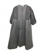 CAROLINA GLASERカロリナ グレイサー）の古着「配色キルティングコート」｜ブラック