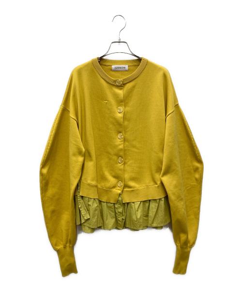 HeRIN.CYE（ヘリンドットサイ）HeRIN.CYE (ヘリンドットサイ) Frill knit cadigan/フリル ニット カーディガン イエロー サイズ:FREEの古着・服飾アイテム