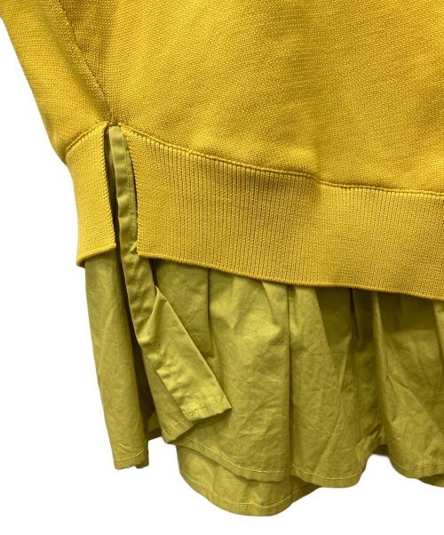 HeRIN.CYE（ヘリンドットサイ）HeRIN.CYE (ヘリンドットサイ) Frill knit cadigan/フリル ニット カーディガン イエロー サイズ:FREEの古着・服飾アイテム