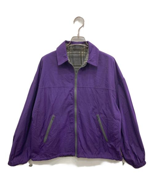BEAMS BOY（ビームスボーイ）BEAMS BOY (ビームスボーイ) リバーシブルナイロンジップブルゾン パープル×グレー サイズ:表記無し(実寸ご確認ください）の古着・服飾アイテム