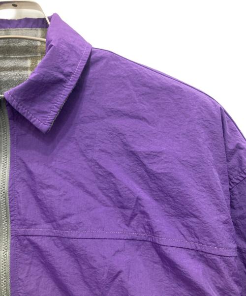 BEAMS BOY（ビームスボーイ）BEAMS BOY (ビームスボーイ) リバーシブルナイロンジップブルゾン パープル×グレー サイズ:表記無し(実寸ご確認ください）の古着・服飾アイテム