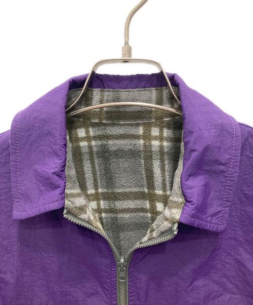 BEAMS BOY（ビームスボーイ）BEAMS BOY (ビームスボーイ) リバーシブルナイロンジップブルゾン パープル×グレー サイズ:表記無し(実寸ご確認ください）の古着・服飾アイテム