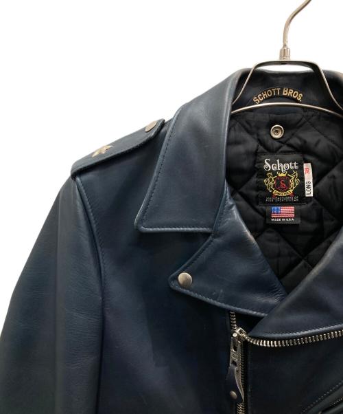 Schott（ショット）Schott (ショット) ワンスターダブルライダースジャケット ネイビー サイズ:38 LONGの古着・服飾アイテム
