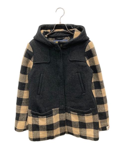 WOOLRICH（ウールリッチ）WOOLRICH (ウールリッチ) ウールメルトンジャケット ブラック×ベージュ サイズ:Sの古着・服飾アイテム