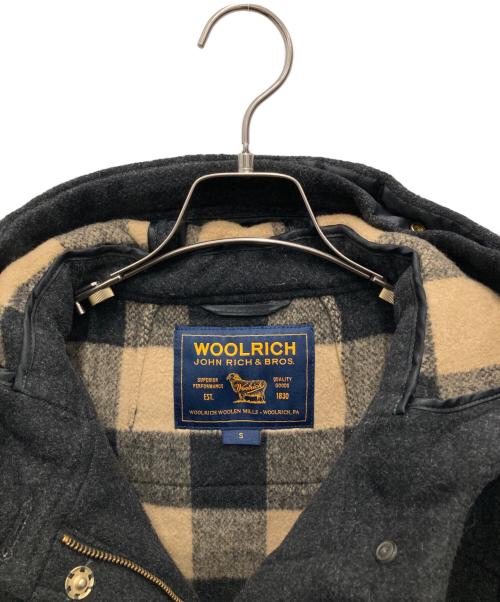 WOOLRICH（ウールリッチ）WOOLRICH (ウールリッチ) ウールメルトンジャケット ブラック×ベージュ サイズ:Sの古着・服飾アイテム