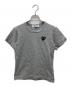 PLAY COMME des GARCONS（プレイコムデギャルソン）の古着「ハートロゴTシャツ」｜グレー
