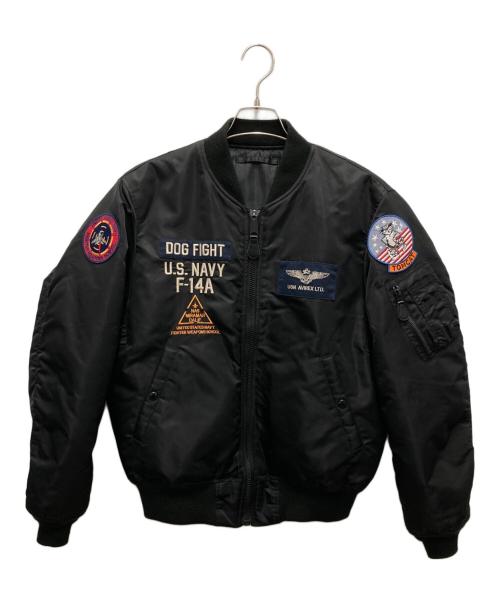 AVIREX（アヴィレックス）AVIREX (アヴィレックス) TOMCAT MA-1フライトジャケット ブラック サイズ:Lの古着・服飾アイテム