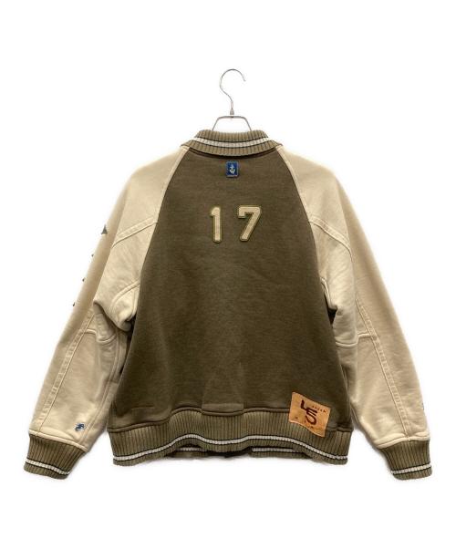 45R（フォーティファイブ・アール）45R (フォーティファイブ・アール) 北海道本裏毛の908スタジアムブルゾン ベージュ サイズ:XLの古着・服飾アイテム