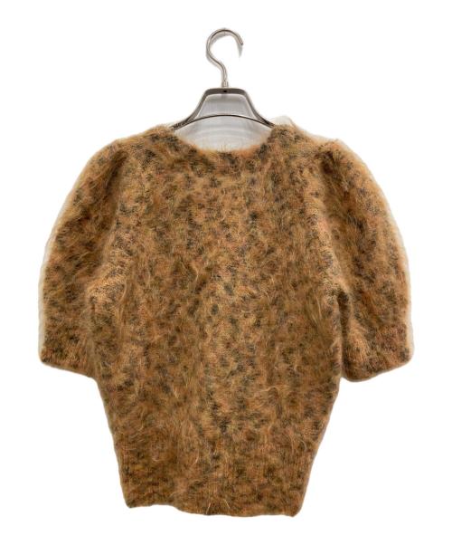 MACPHEE（マカフィー）MACPHEE (マカフィー) レオパード ハーフスリーブカーディガン ブラウン サイズ:Sの古着・服飾アイテム