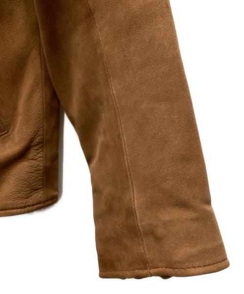 BLACK LABEL CRESTBRIDGE（ブラックレーベル クレストブリッジ）BLACK LABEL CRESTBRIDGE (ブラックレーベル クレストブリッジ) スウェードダブルライダースジャケット ブラウン サイズ:Lの古着・服飾アイテム