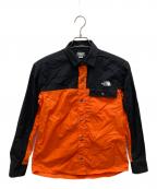 THE NORTH FACEザ ノース フェイス）の古着「ロングスリーブヌプシシャツ」｜オレンジ×ブラック