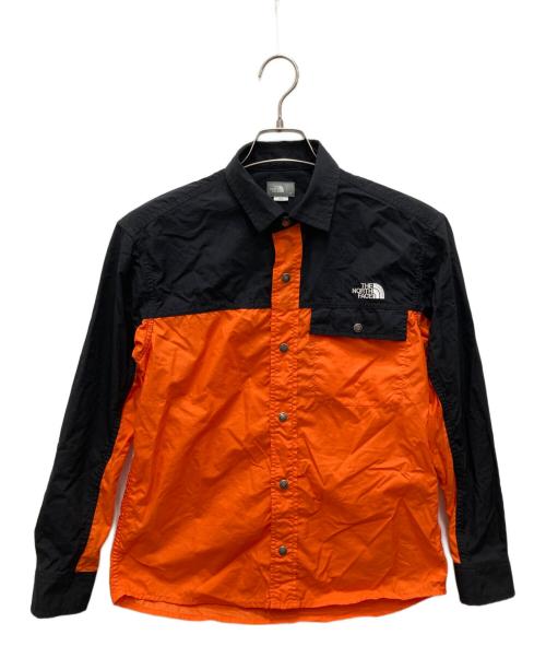 THE NORTH FACE（ザ ノース フェイス）THE NORTH FACE (ザ ノース フェイス) ロングスリーブヌプシシャツ オレンジ×ブラック サイズ:XSの古着・服飾アイテム