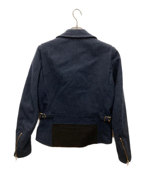 KOLOR（カラー）KOLOR (カラー) ダブルライダースジャケット ネイビー サイズ:2の古着・服飾アイテム