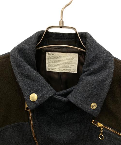 KOLOR（カラー）KOLOR (カラー) ダブルライダースジャケット ネイビー サイズ:2の古着・服飾アイテム