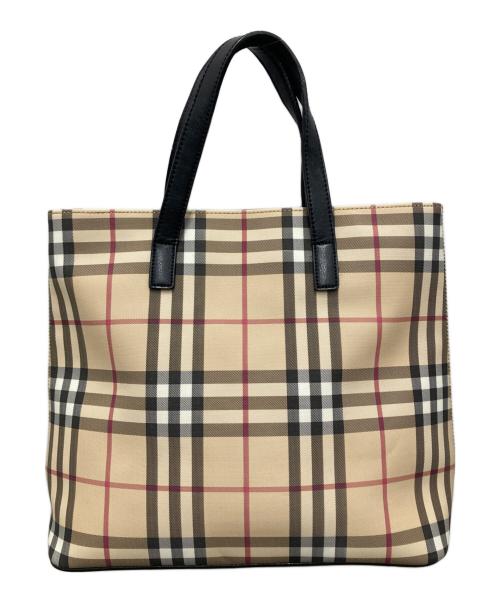 BURBERRY LONDON（バーバリーロンドン）BURBERRY LONDON (バーバリーロンドン) ノヴァチェックハンドバッグ ベージュの古着・服飾アイテム