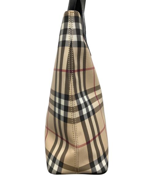 BURBERRY LONDON（バーバリーロンドン）BURBERRY LONDON (バーバリーロンドン) ノヴァチェックハンドバッグ ベージュの古着・服飾アイテム