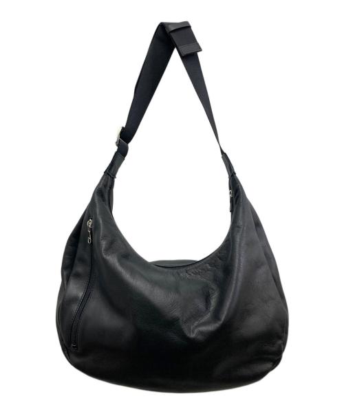 russet（ラシット）russet (ラシット) ソフトレザーラウンドビッグショルダーバッグ ブラックの古着・服飾アイテム