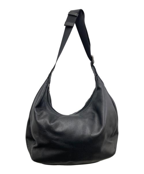 russet（ラシット）russet (ラシット) ソフトレザーラウンドビッグショルダーバッグ ブラックの古着・服飾アイテム