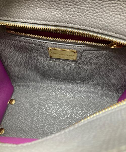 Salvatore Ferragamo（サルヴァトーレ フェラガモ）Salvatore Ferragamo (サルヴァトーレ フェラガモ) エイミー 2WAYショルダーバッグ パープル×グレーの古着・服飾アイテム
