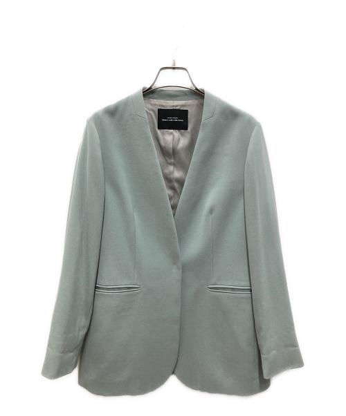 green label relaxing（グリーンレーベルリラクシング）green label relaxing (グリーンレーベルリラクシング) ノーラペル ロング ジャケット ミントグリーン サイズ:38の古着・服飾アイテム