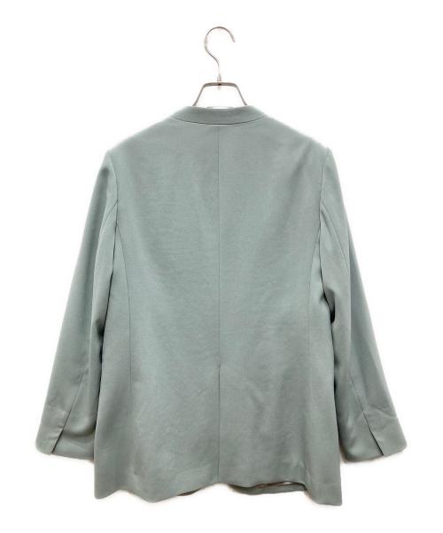 green label relaxing（グリーンレーベルリラクシング）green label relaxing (グリーンレーベルリラクシング) ノーラペル ロング ジャケット ミントグリーン サイズ:38の古着・服飾アイテム