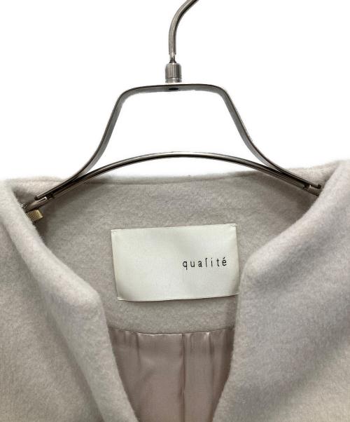 qualite（カリテ）qualite (カリテ) ショートビーバージャケット アイボリー サイズ:36の古着・服飾アイテム