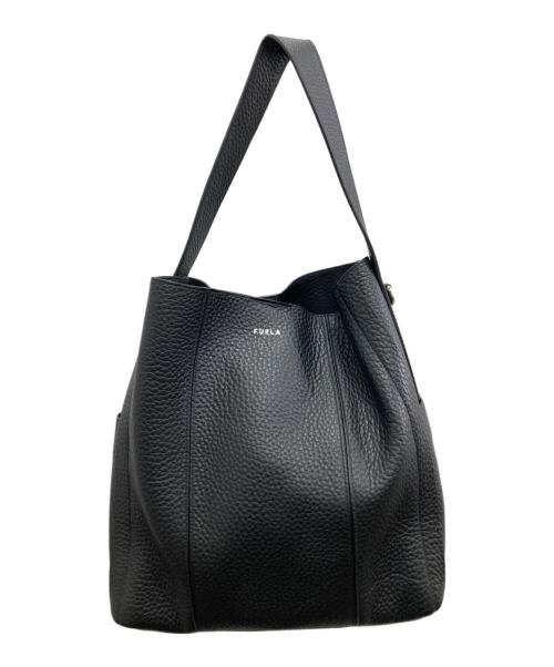FURLA（フルラ）FURLA (フルラ) ESSENTIAL M ホーボバッグ ブラックの古着・服飾アイテム