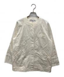 Christian Dior（クリスチャン ディオール）の古着「コットンノーカラージャケット」｜ホワイト