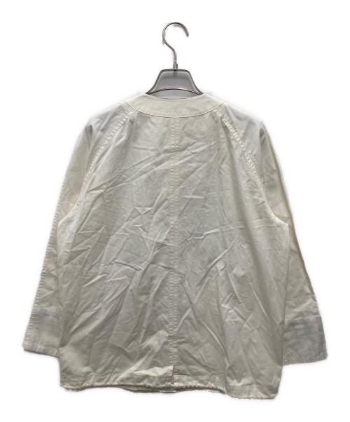 Christian Dior（クリスチャン ディオール）Christian Dior (クリスチャン ディオール) コットンノーカラージャケット ホワイト サイズ:Sの古着・服飾アイテム