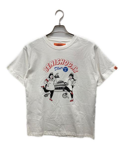 UNIVERSAL OVERALL（ユニバーサルオーバーオール）UNIVERSAL OVERALL (ユニバーサルオーバーオール) コラボプリントTシャツ ホワイト サイズ:S 未使用品の古着・服飾アイテム