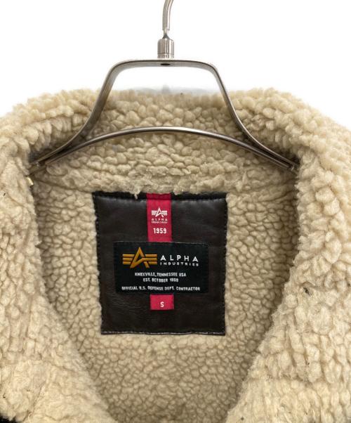 ALPHA（アルファ）ALPHA (アルファ) B-3フェイクムートンジャケット ブラウン サイズ:Sの古着・服飾アイテム