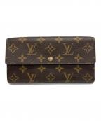 LOUIS VUITTONルイ ヴィトン）の古着「ポシェット・ポルトモネ クレディ」｜ブラウン
