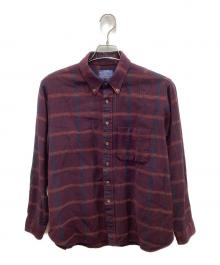PENDLETON（ペンドルトン）の古着「70's ウールチェックBDシャツ」｜ボルドー