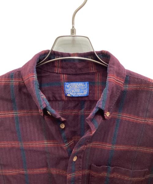 PENDLETON（ペンドルトン）PENDLETON (ペンドルトン) 70's ウールチェックBDシャツ ボルドー サイズ:XLの古着・服飾アイテム