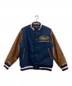 FLAGSTAFF×PEANUTSフラグスタッフ×ピーナッツ）の古着「スタジャン」｜ネイビー×ブラウン