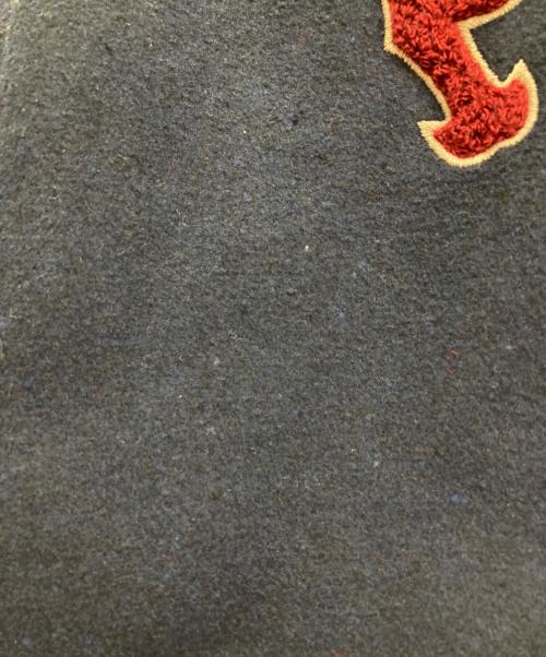 FLAGSTAFF（フラグスタッフ）FLAGSTAFF (フラグスタッフ) PEANUTS (ピーナッツ) スタジャン ネイビー×ブラウン サイズ:XLの古着・服飾アイテム