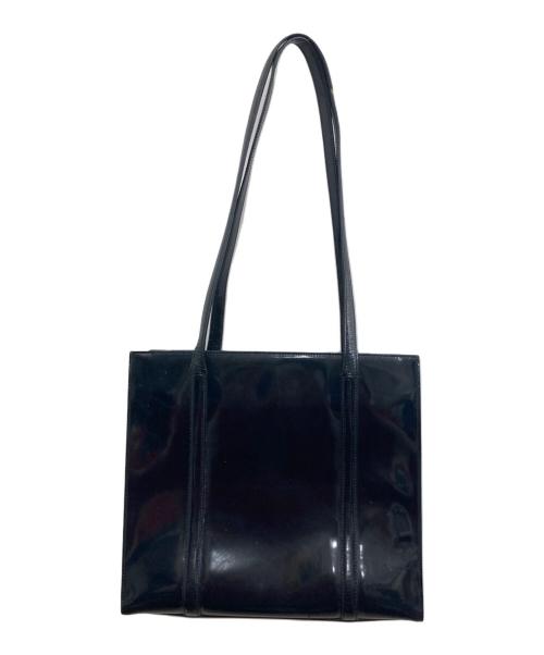 PRADA（プラダ）PRADA (プラダ) エナメルト―トバッグ ブラックの古着・服飾アイテム
