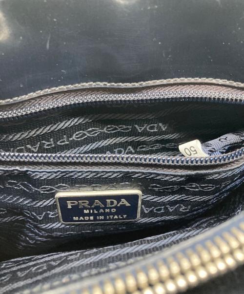 PRADA（プラダ）PRADA (プラダ) エナメルト―トバッグ ブラックの古着・服飾アイテム