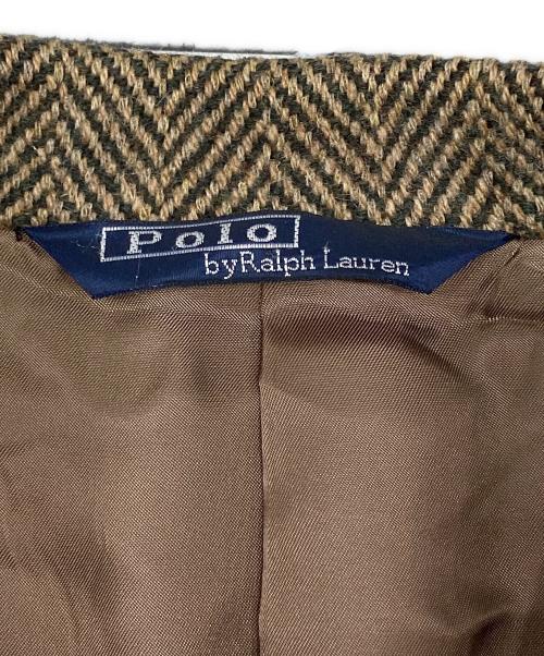 POLO RALPH LAUREN（ポロ・ラルフローレン）POLO RALPH LAUREN (ポロ・ラルフローレン) ヘリンボーン3Bテーラードジャケット ブラウン サイズ:C92の古着・服飾アイテム